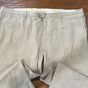 Tommy Bahama Tan Chinos with Textured Linen Blend 48x30